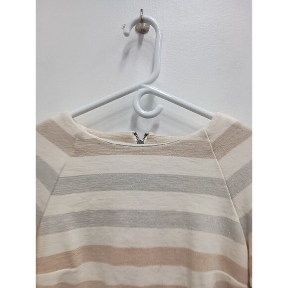 Anthropologie Maeve Womens Top XS Multi Striped Ruffle Sleeve Crop Sparkle BOHO - Picture 2 of 7